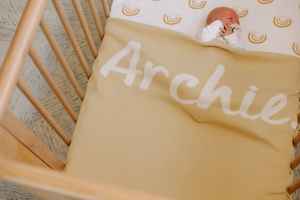 
                  
                    Load image into Gallery viewer, Butter &amp;amp; Ivory Personalized Name Blanket
                  
                