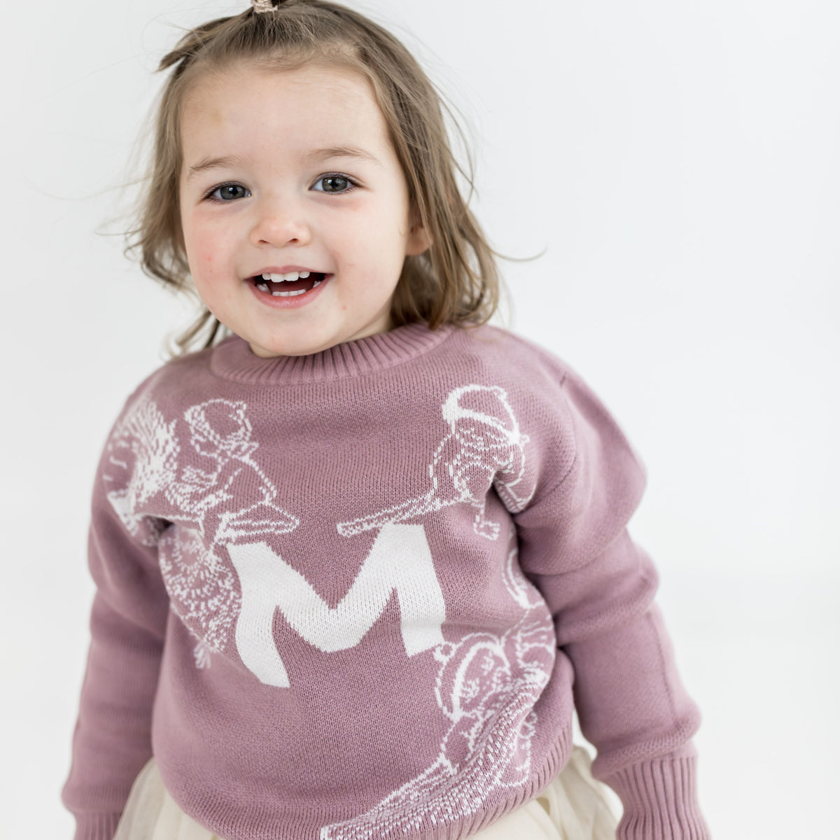 May Gibbs Letter Jumper in Rose Bloom - personalised and made to order by Namely Co