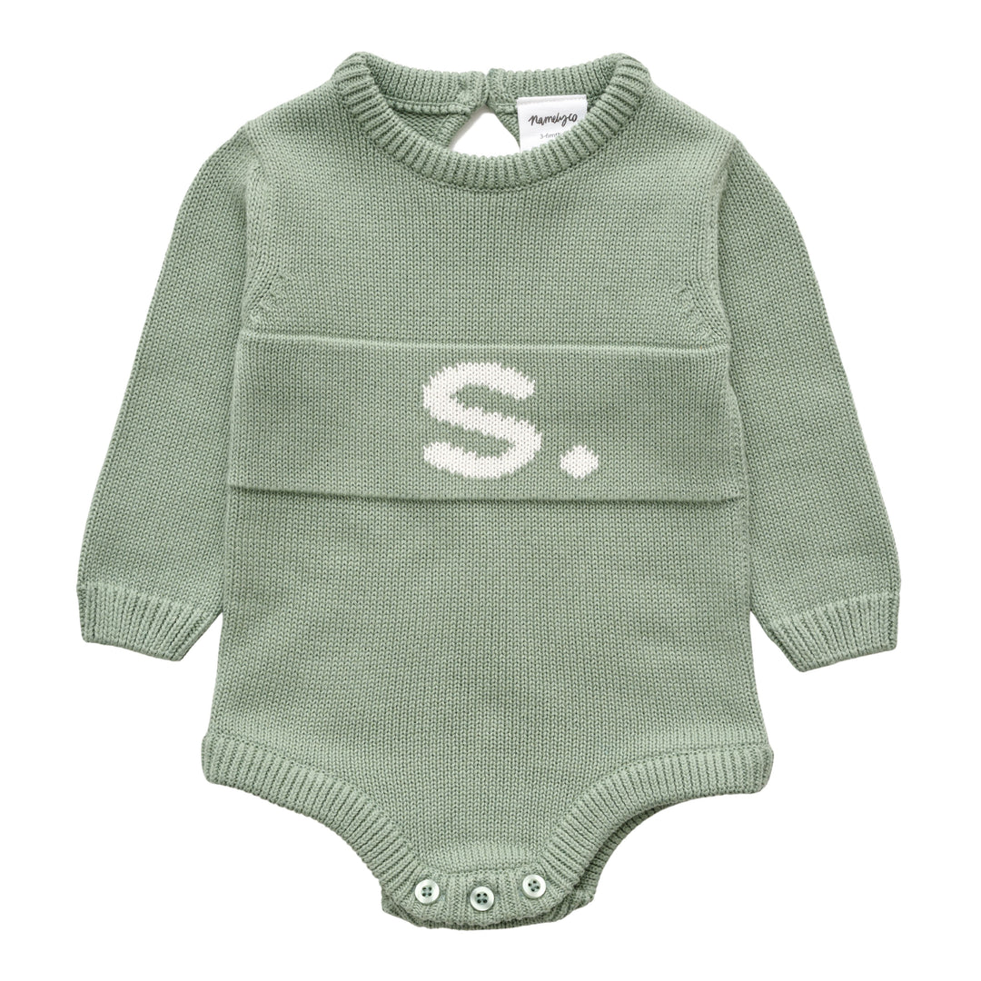 Letter Bodysuit in Lily Pad - personalised and made to order by Namely Co, view 2