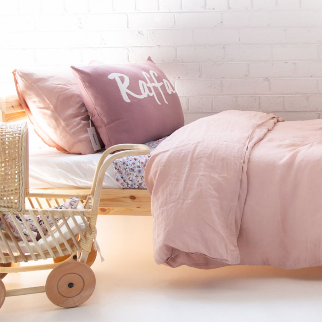 Name Pillowcase in Rose Bloom - personalised and made to order by Namely Co, view 2