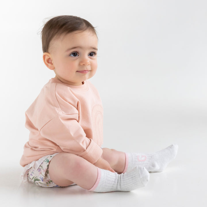 Letter Socks in Cashmere Pink - personalised and made to order by Namely Co, view 3