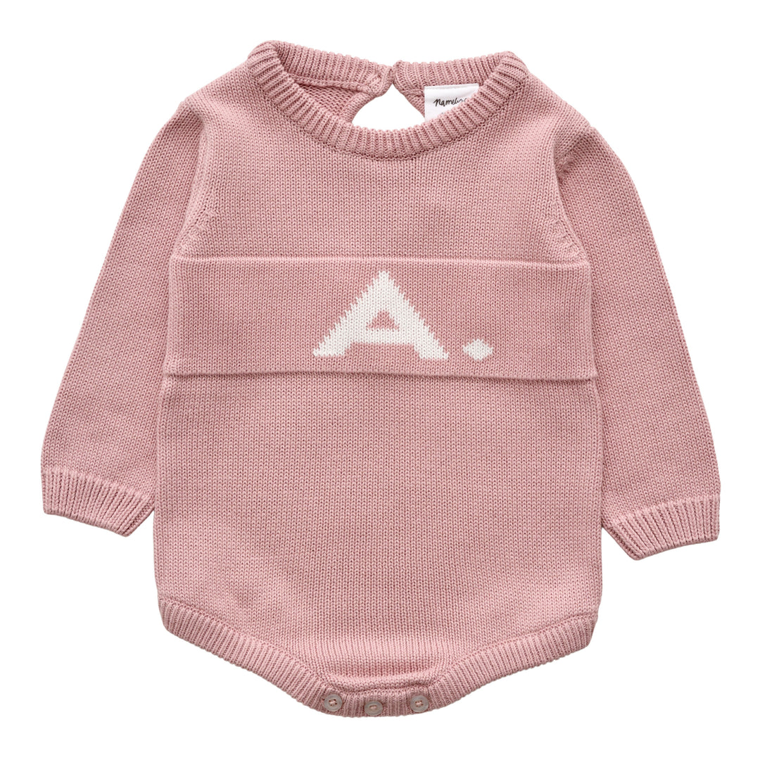 Letter Bodysuit in Ballet Pink - personalised and made to order by Namely Co, view 2