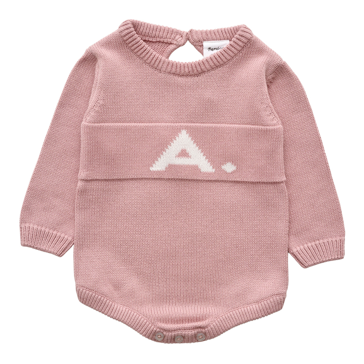 Letter Bodysuit in Ballet Pink - personalised and made to order by Namely Co, view 2