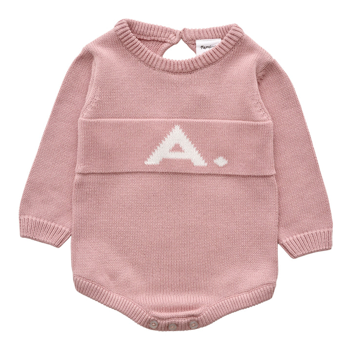 Letter Bodysuit in Ballet Pink - personalised and made to order by Namely Co, view 2