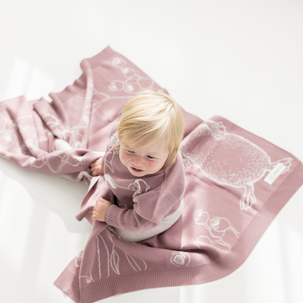 Classic Name Blanket - May Gibbs in Rose Bloom - personalised and made to order by Namely Co, view 2