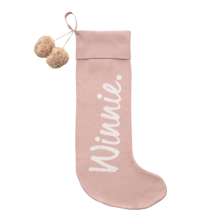 Classic Christmas Santa Stocking in Ballet - personalised and made to order by Namely Co