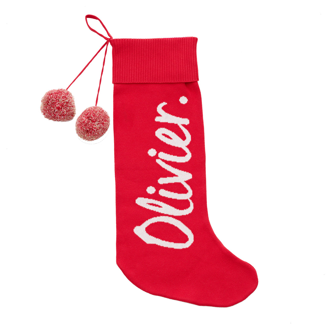 Classic Christmas Santa Stocking in Red - personalised and made to order by Namely Co