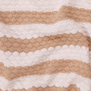 
                  
                    Load image into Gallery viewer, Bubble Stripe Name Blanket - Almond
                  
                