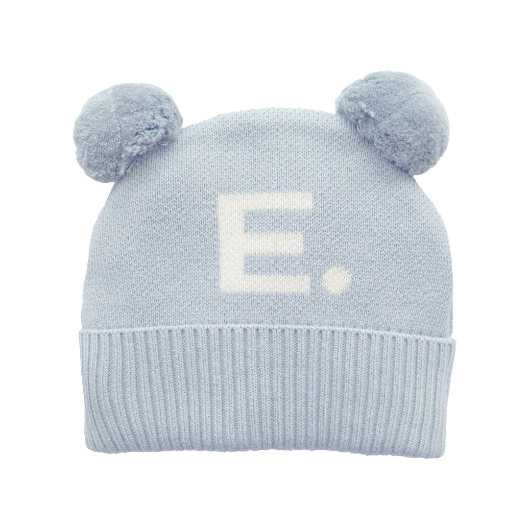 Double Pom Pom Beanie in Kentucky Blue - personalised and made to order by Namely Co, view 3