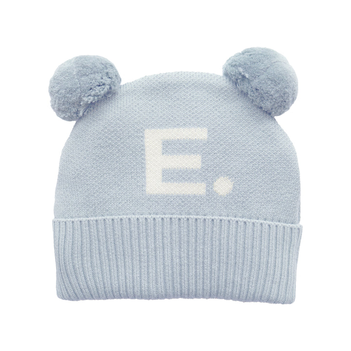 Double Pom Pom Beanie in Kentucky Blue - personalised and made to order by Namely Co, view 3