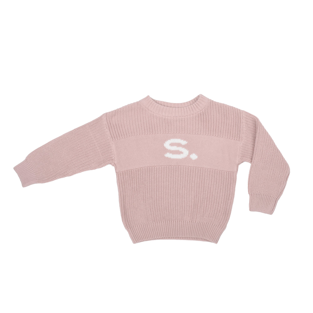 
                  
                    Load image into Gallery viewer, Letter Jumper - Dusty Rose
                  
                