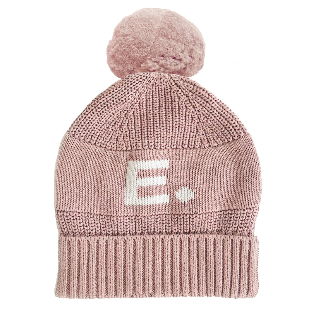 Chunky Knit Letter Beanie in Ballet - personalised and made to order by Namely Co, view 4