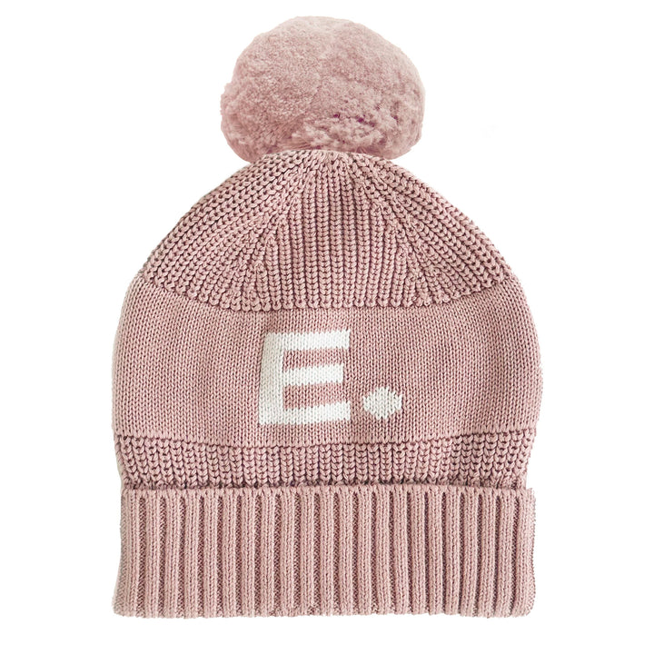 Chunky Knit Letter Beanie in Ballet - personalised and made to order by Namely Co, view 4
