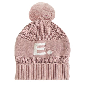 
                  
                    Load image into Gallery viewer, Chunky Knit Letter Beanie - Ballet
                  
                