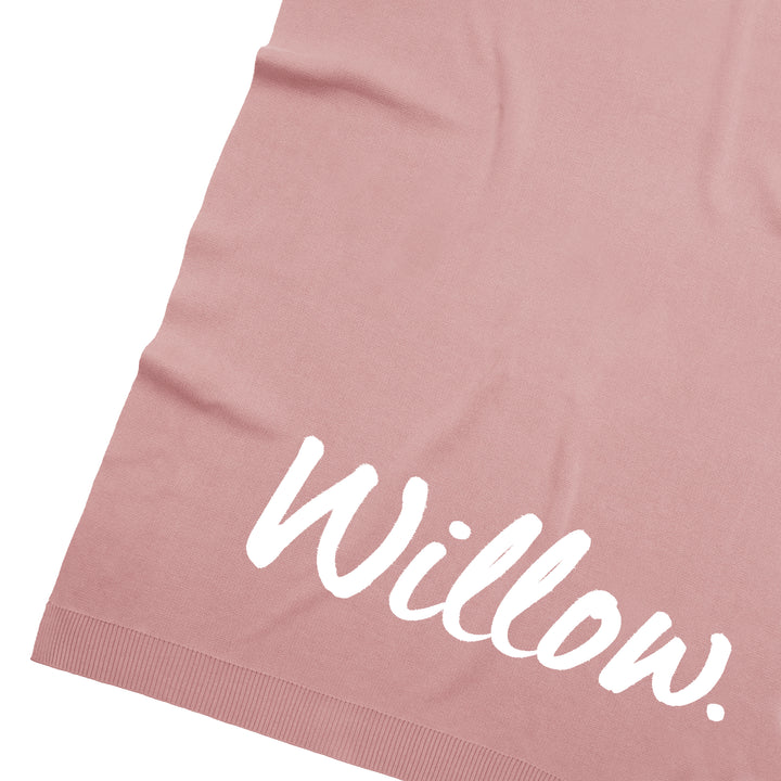 Classic Name Blanket in Ballet - personalised and made to order by Namely Co
