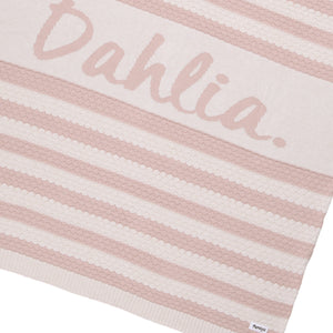 
                  
                    Load image into Gallery viewer, Bubble Stripe Name Blanket - Ballet
                  
                