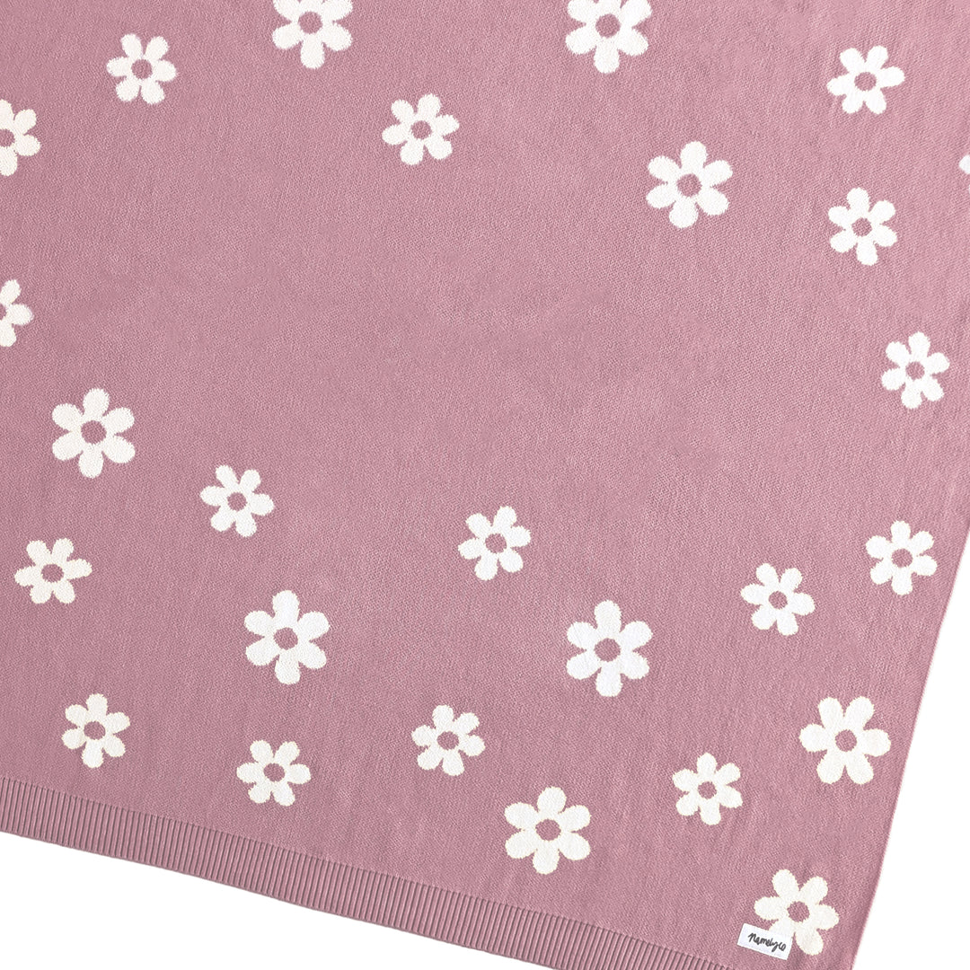 Bloom Name Blanket in Rose Bloom - personalised and made to order by Namely Co, view 2