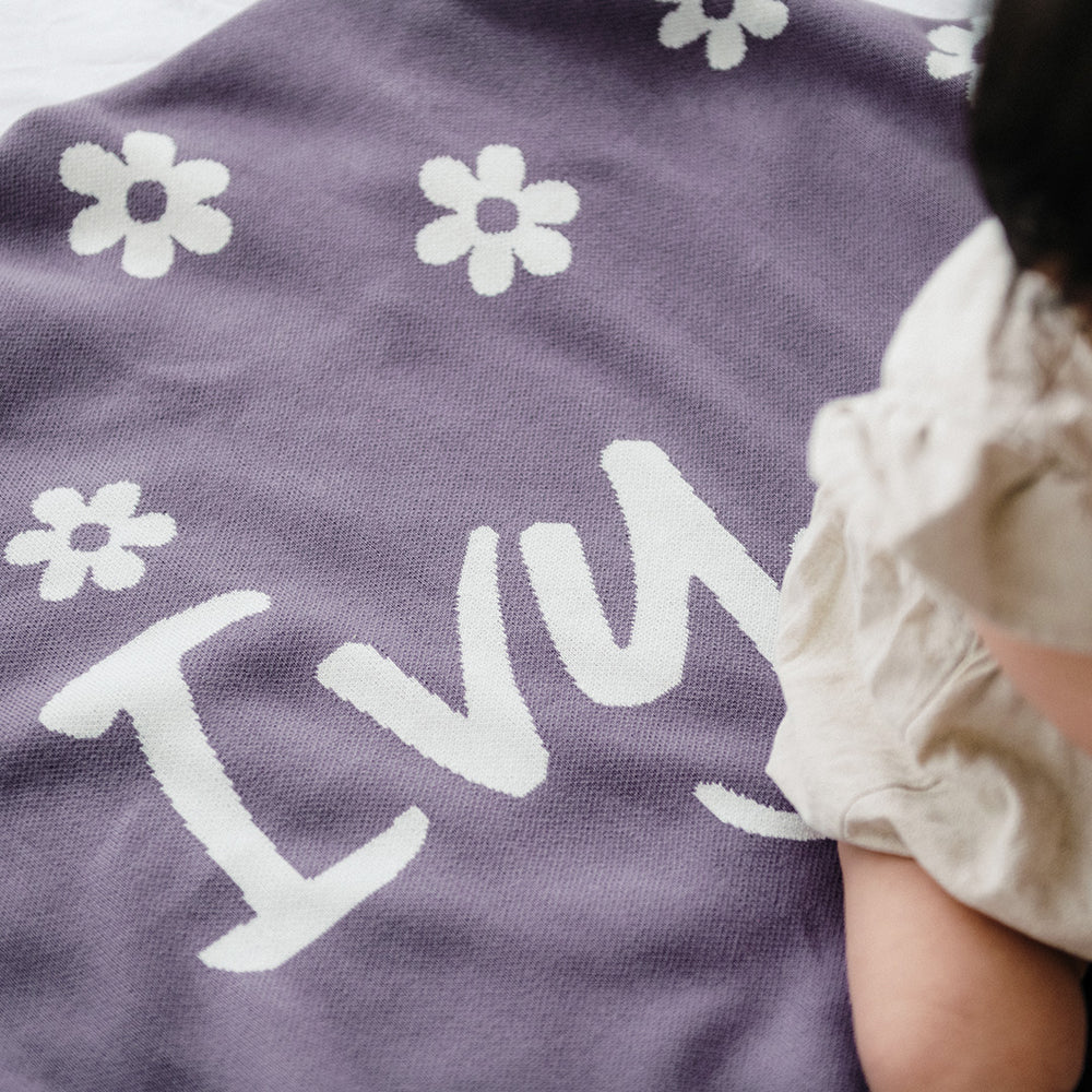 
                  
                    Load image into Gallery viewer, Bloom Name Blanket - Ultra Violet
                  
                