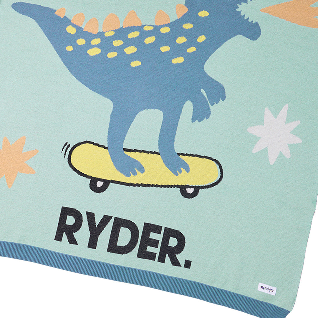 Classic Name Blanket in Dino - personalised and made to order by Namely Co, view 5