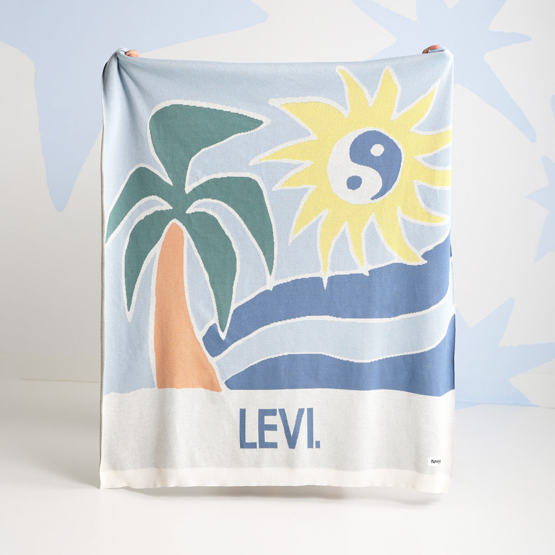 Classic Name Blanket in Chill Cove - personalised and made to order by Namely Co, view 2