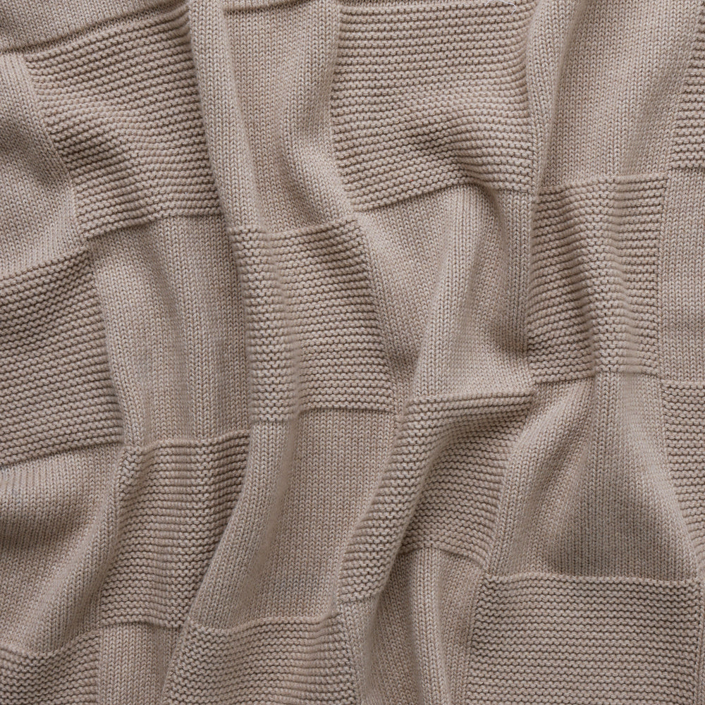 
                  
                    Load image into Gallery viewer, Checkerboard Name Blanket - Light Camel
                  
                