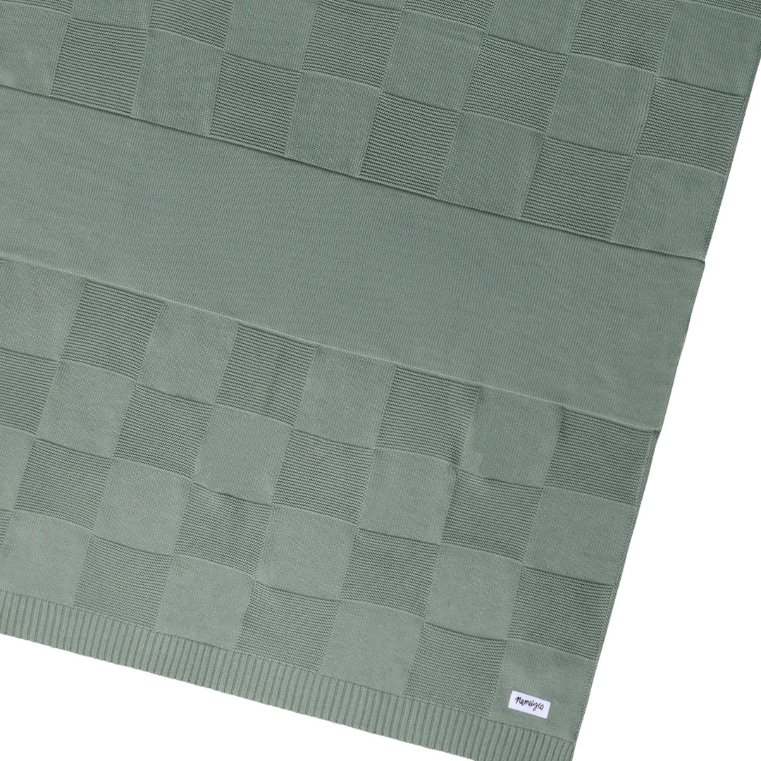 Checkerboard Name Blanket in Lily Pad - personalised and made to order by Namely Co, view 7