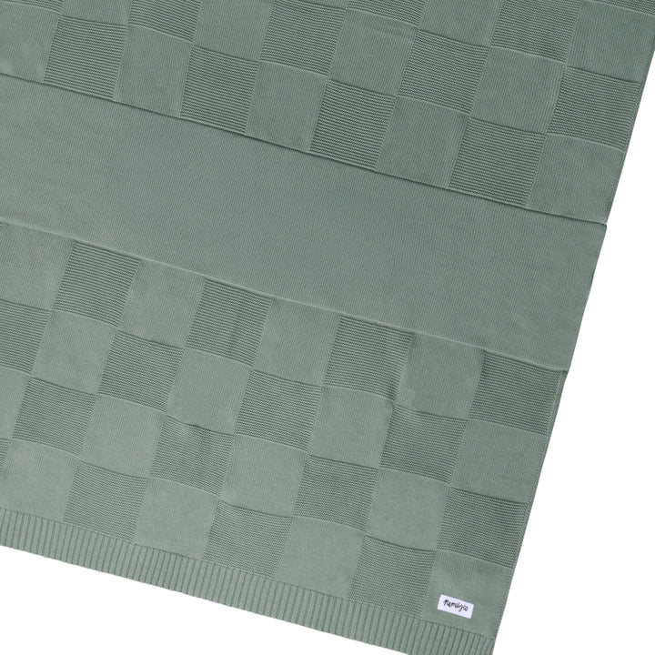 Checkerboard Name Blanket in Lily Pad - personalised and made to order by Namely Co, view 7