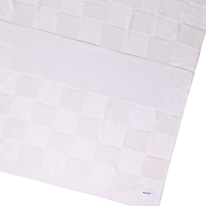 Checkerboard Name Blanket in Oatmeal - personalised and made to order by Namely Co, view 7