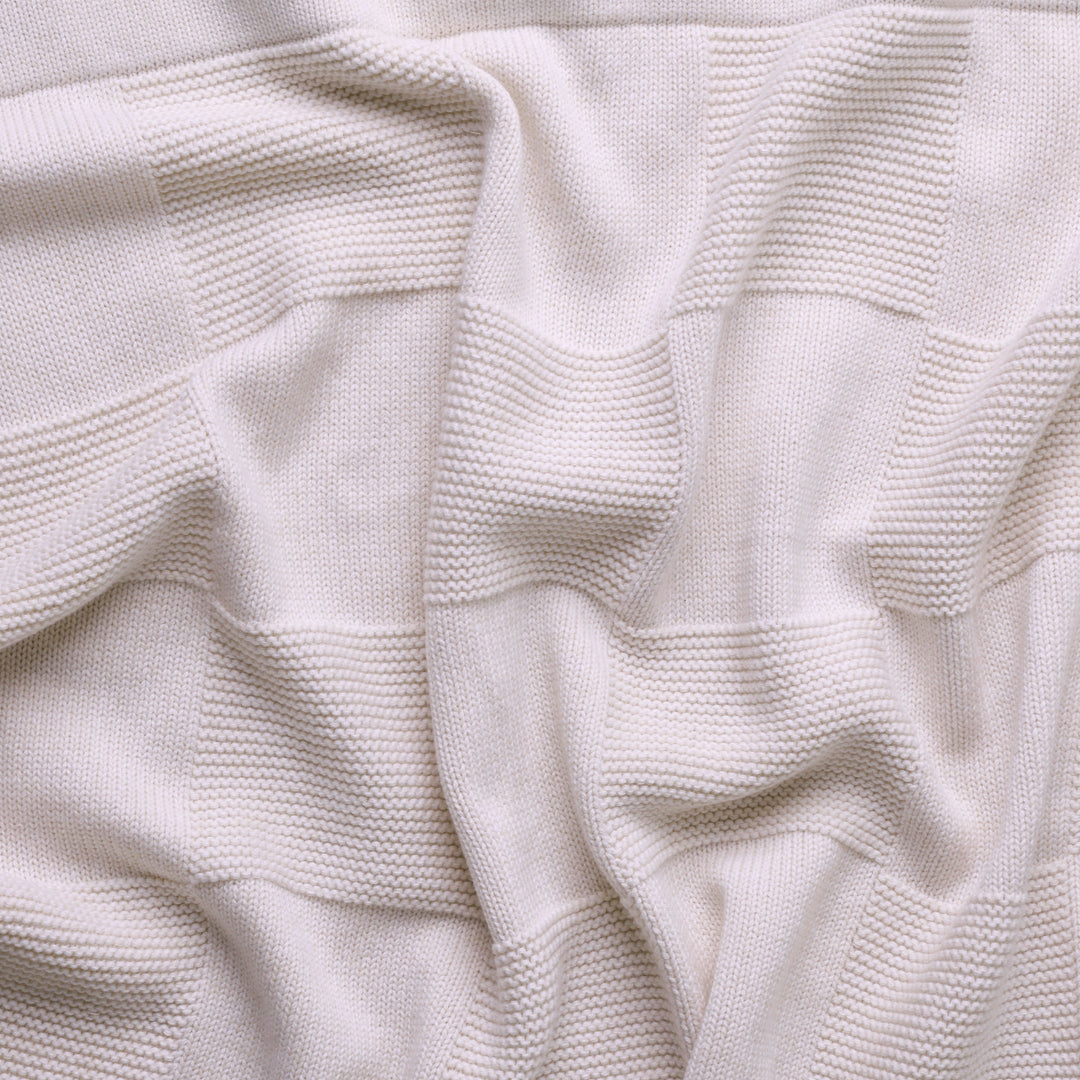 Checkerboard Name Blanket in Oatmeal - personalised and made to order by Namely Co, view 8