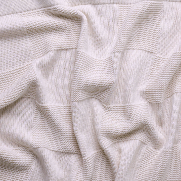 Checkerboard Name Blanket in Oatmeal - personalised and made to order by Namely Co, view 8