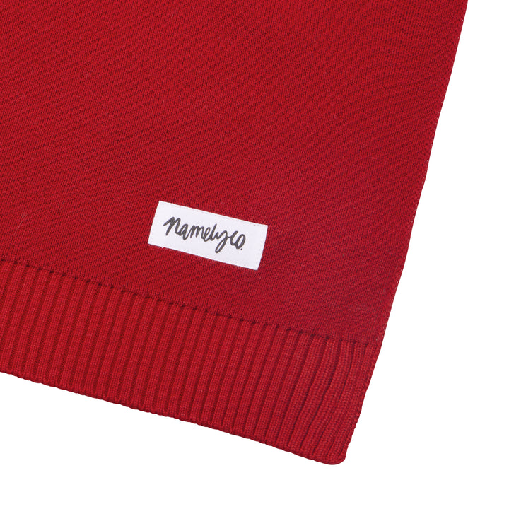Classic Name Blanket in Red - personalised and made to order by Namely Co, view 9