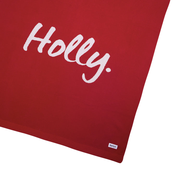 Classic Name Blanket in Red - personalised and made to order by Namely Co, view 8