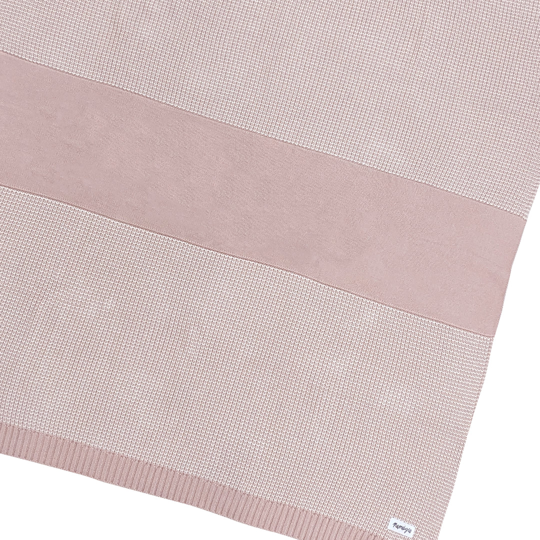 Chunky Two Tone Name Blanket in Ballet Pink - personalised and made to order by Namely Co, view 6