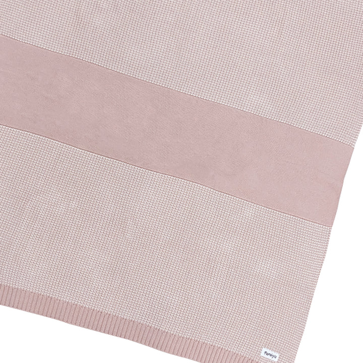 Chunky Two Tone Name Blanket in Ballet Pink - personalised and made to order by Namely Co, view 6