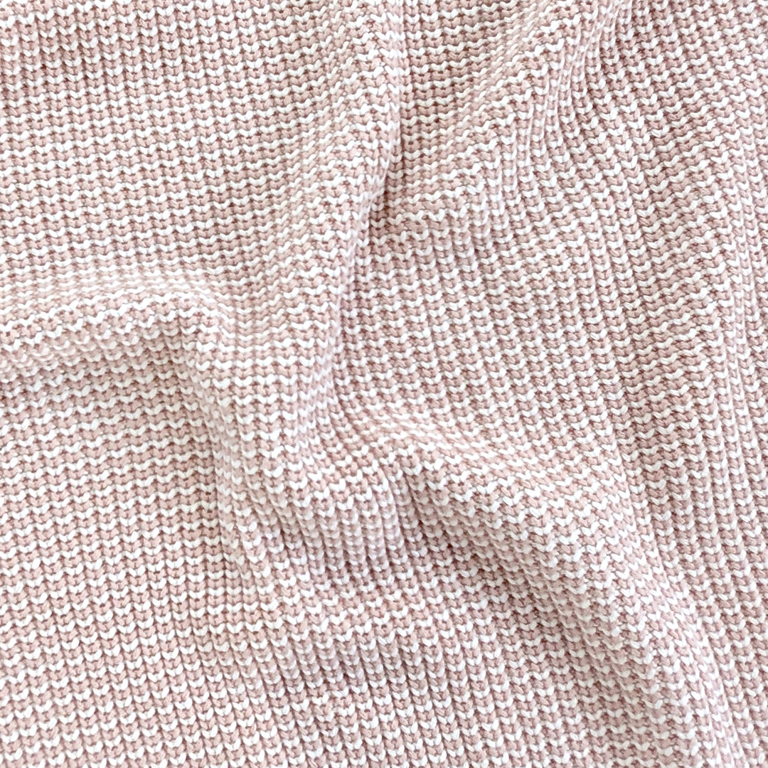 Chunky Two Tone Name Blanket in Ballet Pink - personalised and made to order by Namely Co, view 5