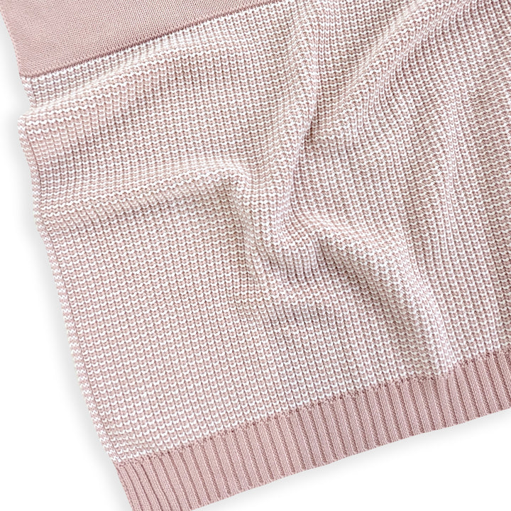 Chunky Two Tone Name Blanket in Ballet Pink - personalised and made to order by Namely Co, view 7