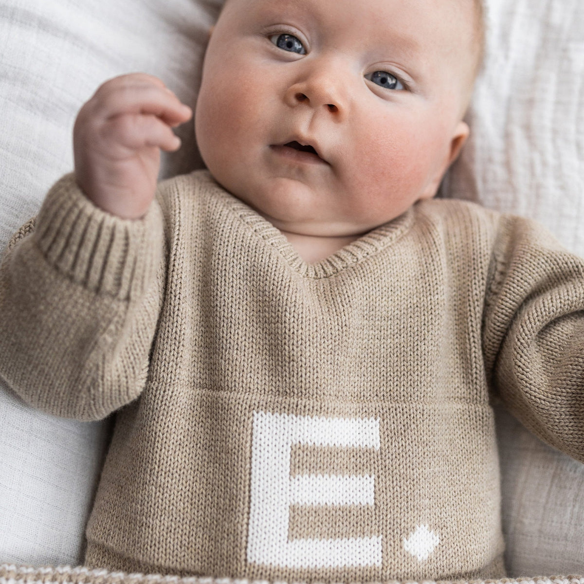 Letter Bodysuit in Light Camel - personalised and made to order by Namely Co