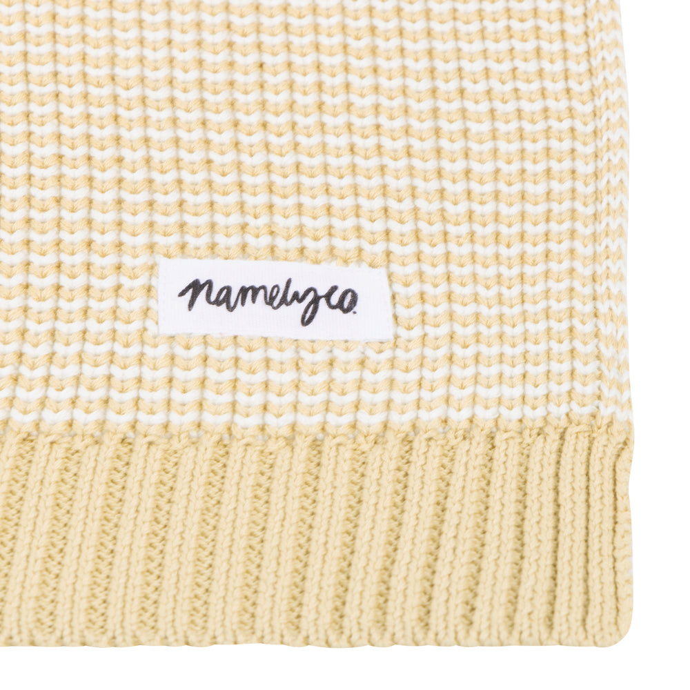 
                  
                    Load image into Gallery viewer, Chunky Two Tone Name Blanket - Butter
                  
                