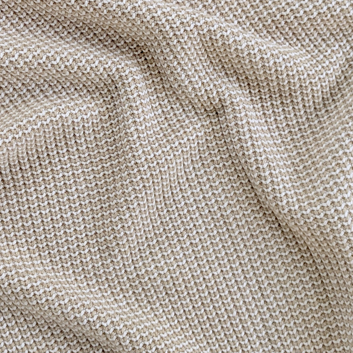Chunky Two Tone Name Blanket in Light Camel - personalised and made to order by Namely Co, view 7
