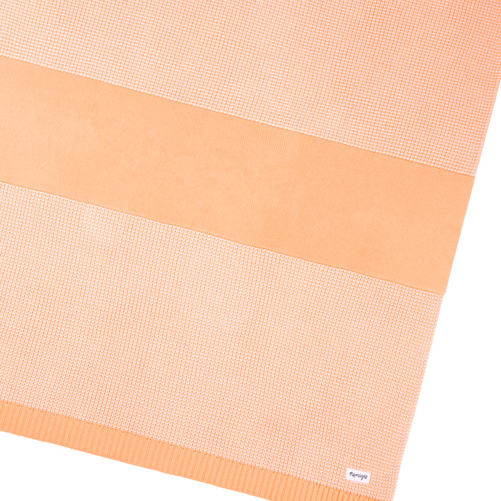 Chunky Two Tone Name Blanket in Peach Nougat - personalised and made to order by Namely Co, view 6