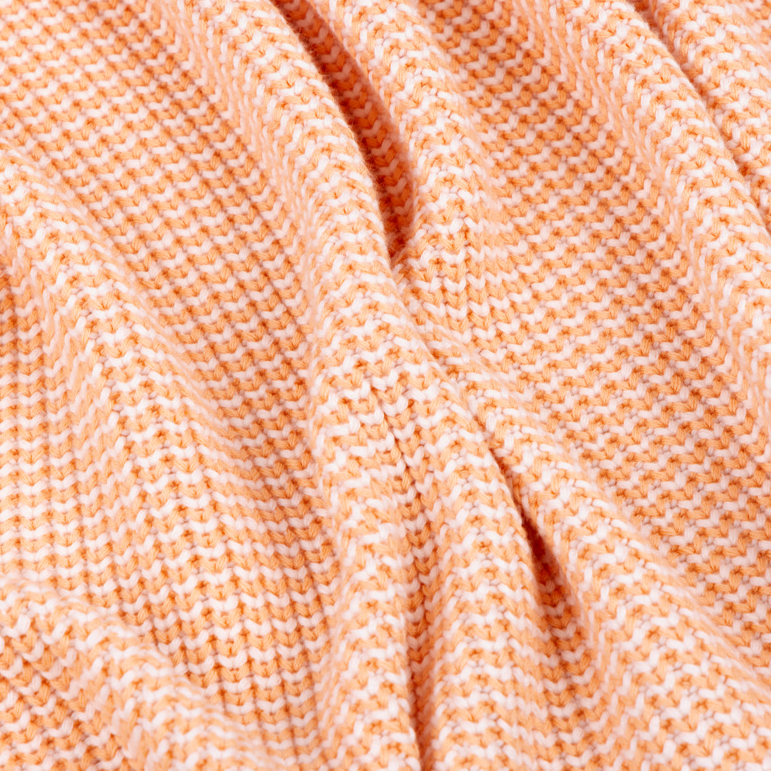 Chunky Two Tone Name Blanket in Peach Nougat - personalised and made to order by Namely Co, view 7