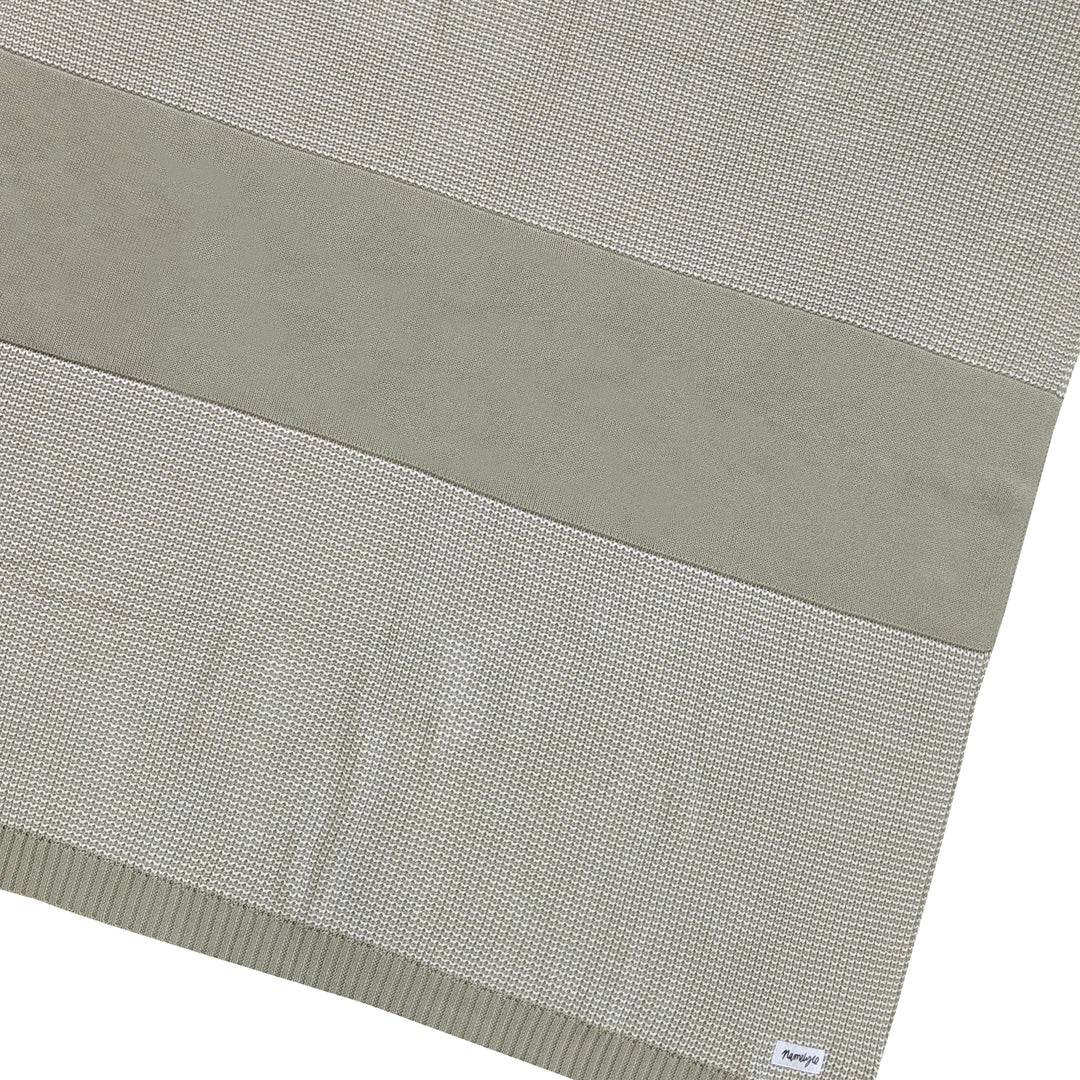 Chunky Two Tone Name Blanket in Desert Sage - personalised and made to order by Namely Co, view 6