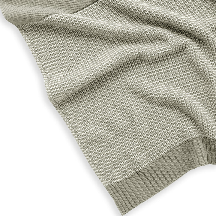 Chunky Two Tone Name Blanket in Desert Sage - personalised and made to order by Namely Co, view 4