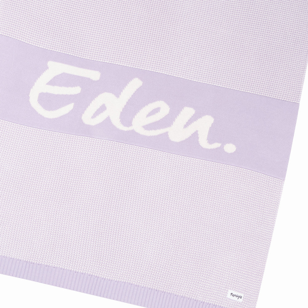 
                  
                    Load image into Gallery viewer, Chunky Two Tone Name Blanket - Lilac
                  
                
