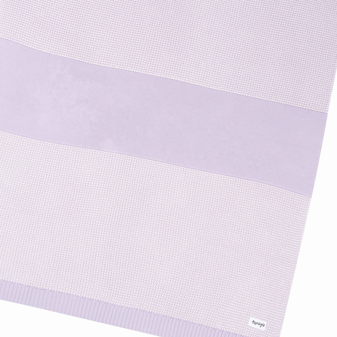 Chunky Two Tone Name Blanket in Lilac - personalised and made to order by Namely Co, view 7
