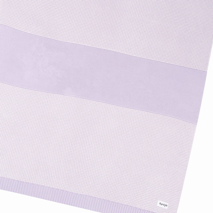 Chunky Two Tone Name Blanket in Lilac - personalised and made to order by Namely Co, view 7
