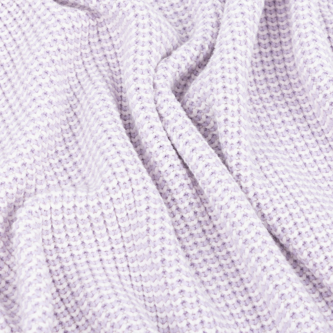 Chunky Two Tone Name Blanket in Lilac - personalised and made to order by Namely Co, view 8