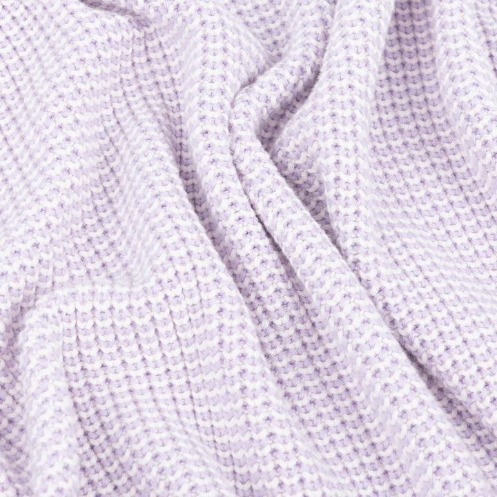 Chunky Two Tone Name Blanket in Lilac - personalised and made to order by Namely Co, view 8