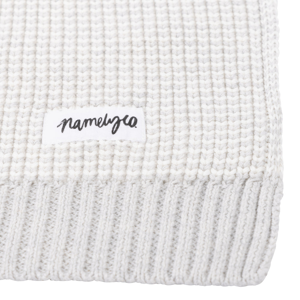 
                  
                    Load image into Gallery viewer, Chunky Two Tone Name Blanket - Snow Marle
                  
                