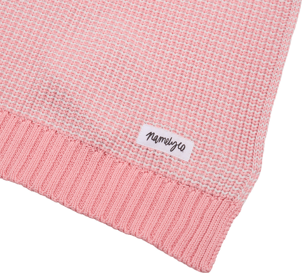 
                  
                    Load image into Gallery viewer, Chunky Two Tone Name Blanket - Blossom Pink
                  
                